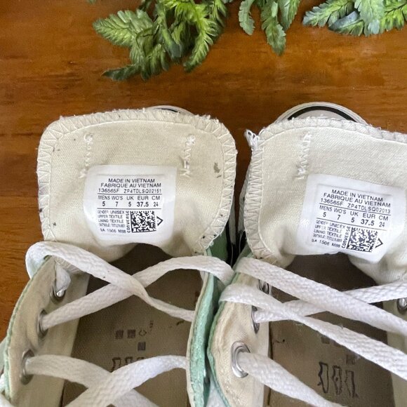 Converse Chuck Taylor All Star Low Top Sneakers Mint Green Womens 5 / Mens 7 - Picture 13 of 15